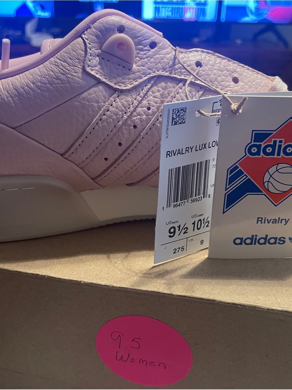 adidas Pink Leather Low-Top Sneakers